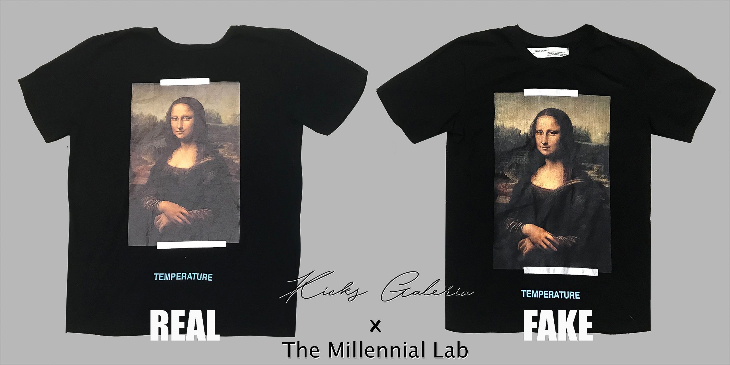 The Millennial Lab Số Đầu Tiên: Vạch Lá Tìm Sâu Authentic/Fake Áo Off-White  Mona Lisa - Street Vibe