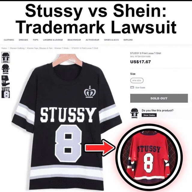 Stussy chính thức khởi kiện Shein đạo nhái thiết kế